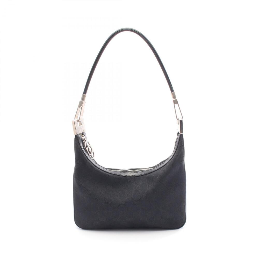 Gucci Leather Canvas Black Bag Shoulder - Picture 2 of 9